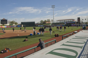 Workouts at Scottsdale Stadium for San Francisco Giants players