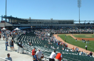 Kino Stadium, then known as Tucson Electric Park, when the Diamondbacks and White Sox trained there.